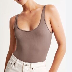 Abercrombie & Fitch Seamless Rib Fabric Tank Bodysuit